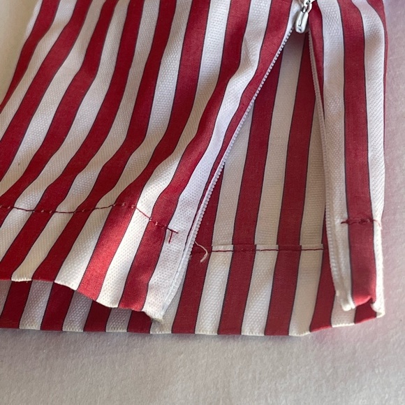 Petersyn Alice Striped Poplin Cold Should Blouse Size M Red and White - Picture 12 of 15